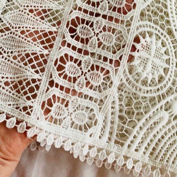 🔅host pick🔅SEED Bohemian Rhapsody lace top with high neckline Size 14 - Picture 6 of 9